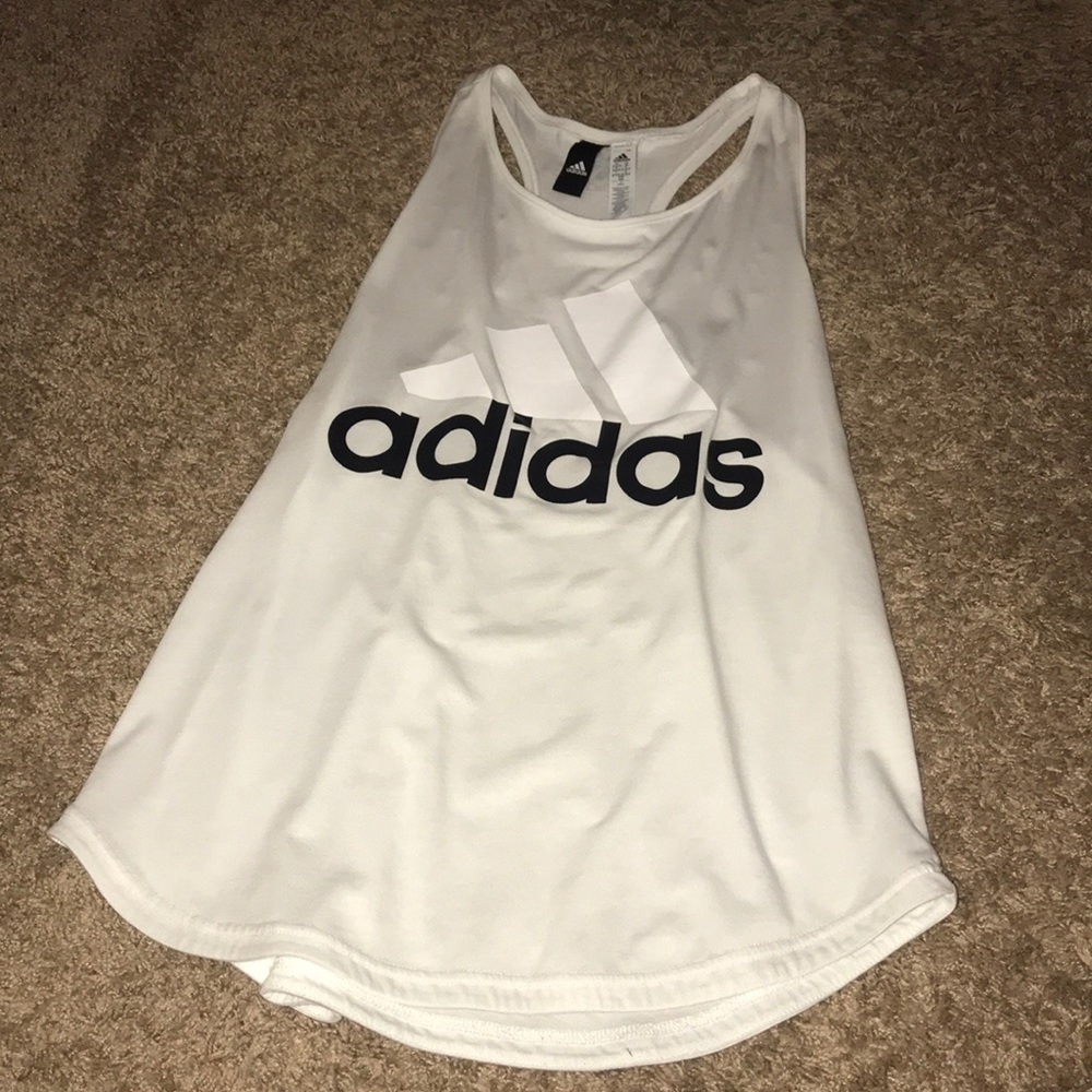 Adidas white tank. Size M
